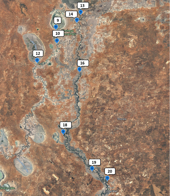 map-menindee-Sample-locations-Weir-32-Pooncarie26to29-April-Figure-3