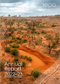 Cover of the EPA’s Annual Report showing outback landscape