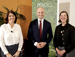 EO Tracy Mackey and EPA Chair Rayne de Gruchy with Matt Kean, Treasurer, and Minister for Energy and Environment 