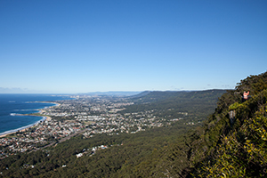 View along Illawarra escarpment and coast