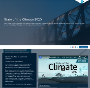 Thumbnail CSIRO and BOM State of the Climate website