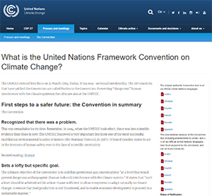 Thumbnail UN Climate change website