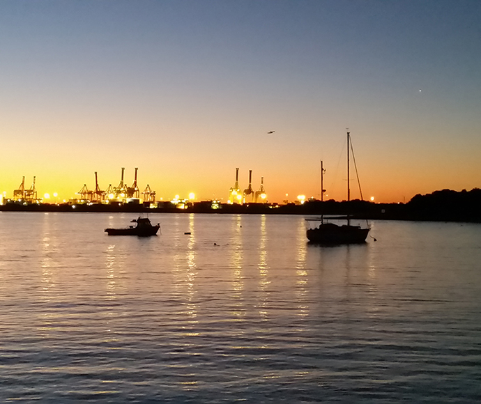 Port Botany at twilight