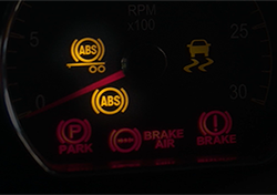 Dashboard light showing ABS