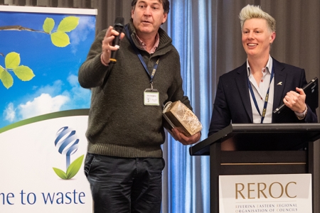 The EPA’s 20-year Waste Strategy director Molly Tregoning fields questions at the ‘No Time to Waste’ conference in Wagga
