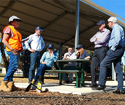 EPA Board members inspecting a park in Broken Hill