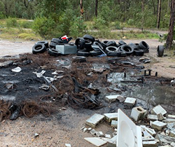 Hunter site tyres and other waste for clean up  