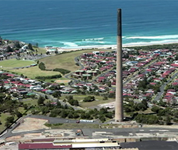 aerial view of Port Kembla where EPA is running lead safety program