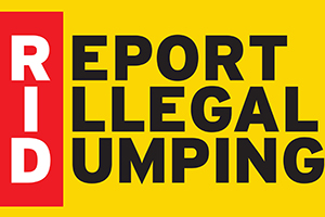 Report Illegal Dumping sign