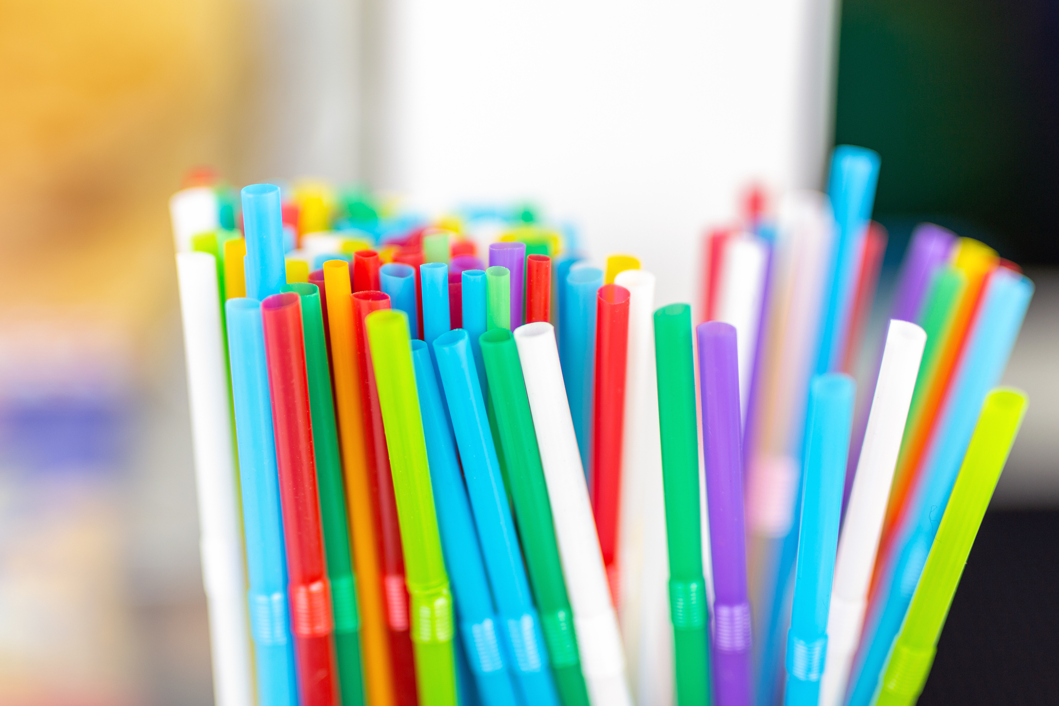 Photo of plastic straws. 
