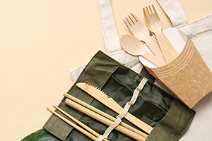 Eco cutlery and bag