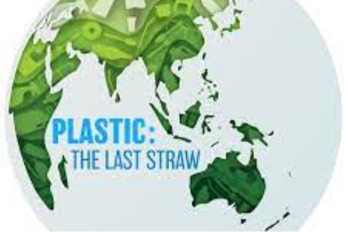 Logo: UNE, Plastic: the last straw