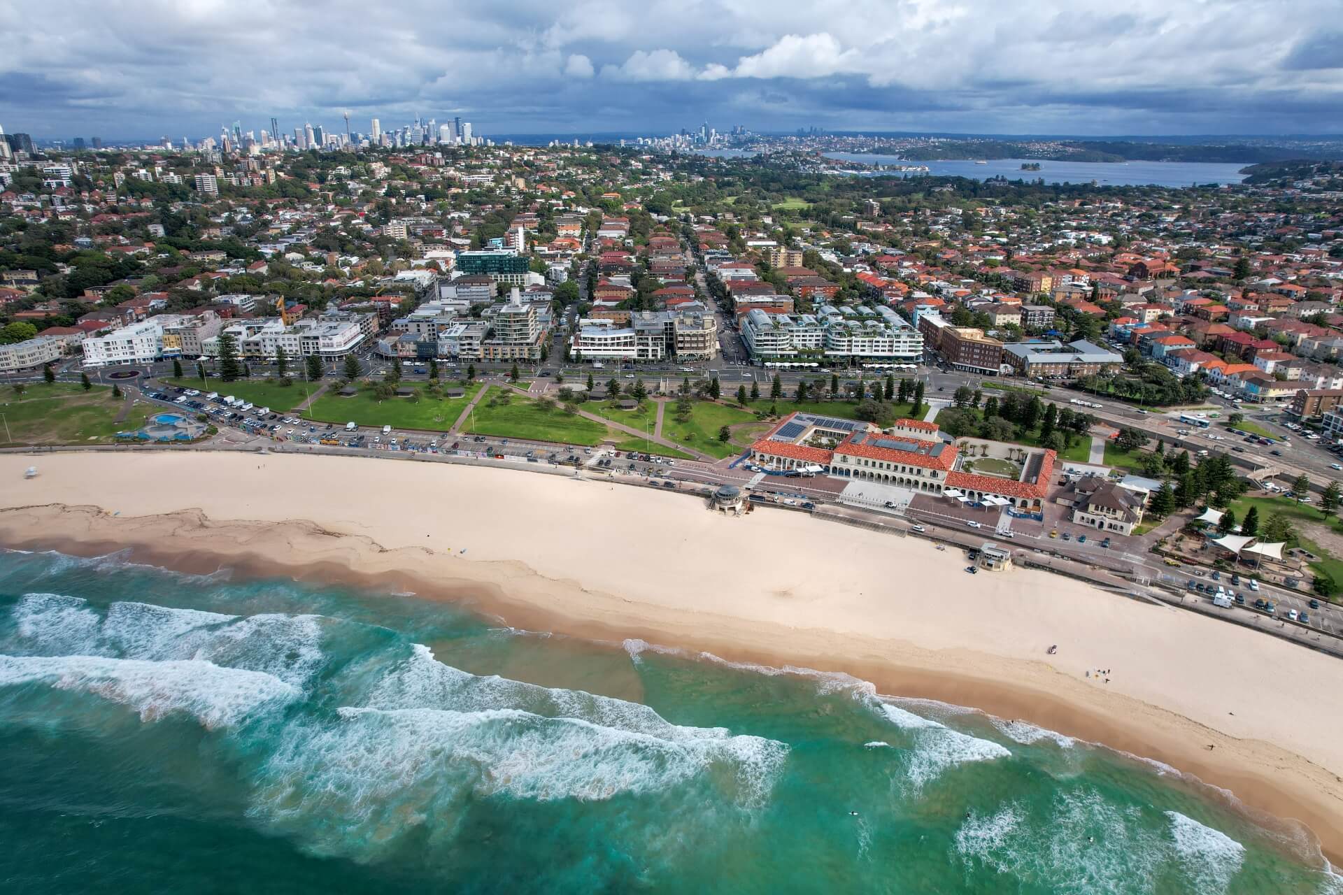 Aerial image of Bondi Beach. Credit: Nick Ryan/EPA