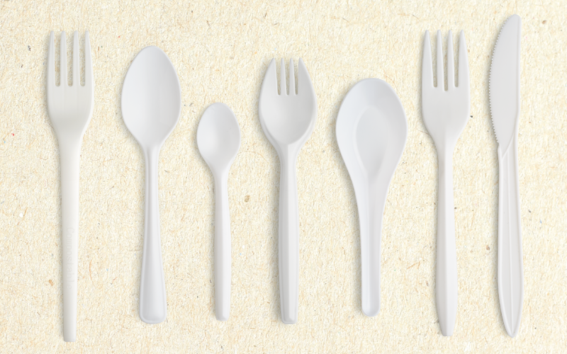 Banned single-use plastic cutlery