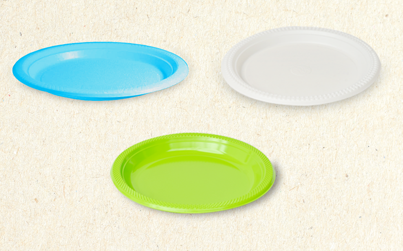 Banned single-use plastic plates